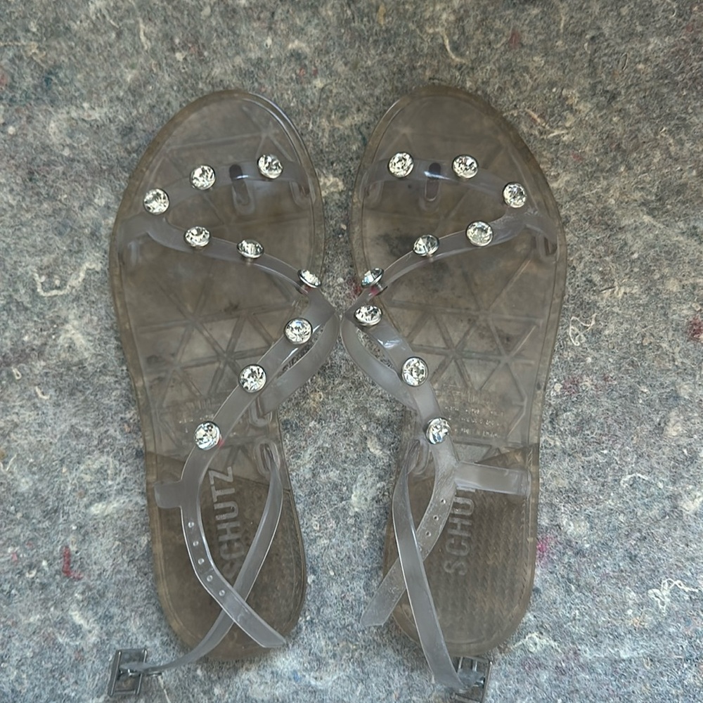 Schutz size 6 clear sandal